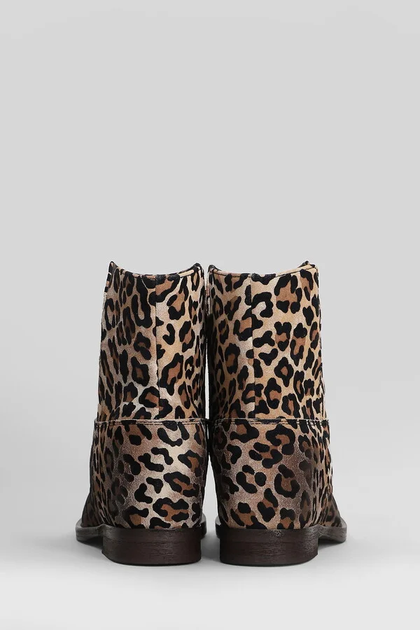 Ankle Boots Inside Wedge In Animalier Suede - Image 4