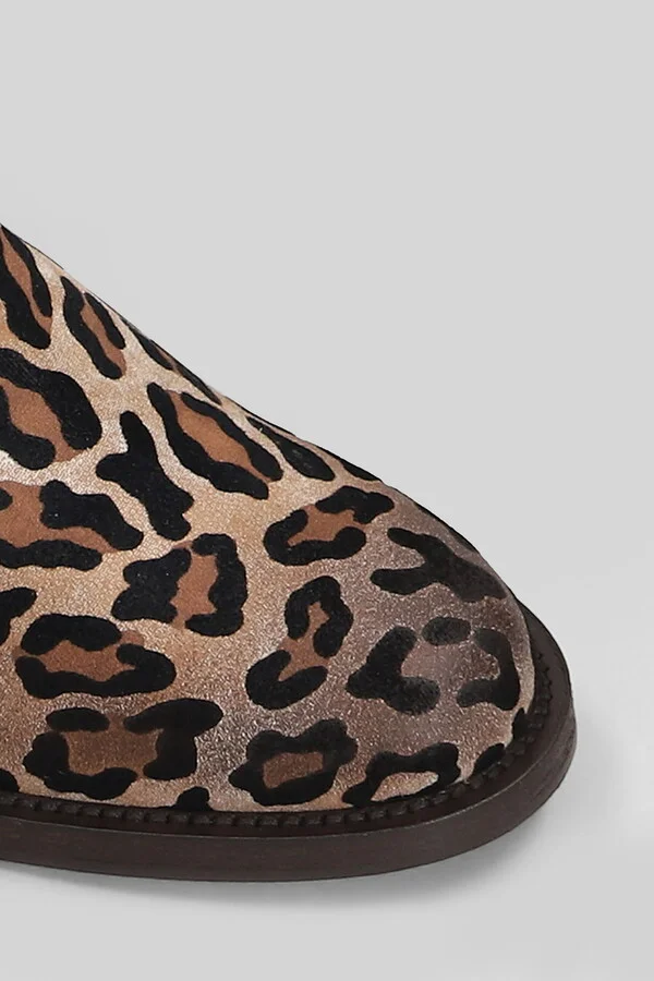 Ankle Boots Inside Wedge In Animalier Suede - Image 5