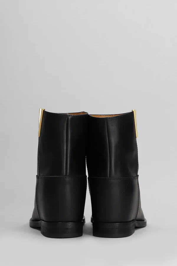 Ankle Boots Inside Wedge In Black Leather - Image 4