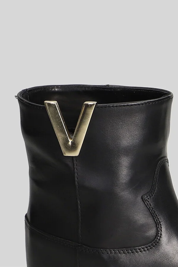 Ankle Boots Inside Wedge In Black Leather - Image 5