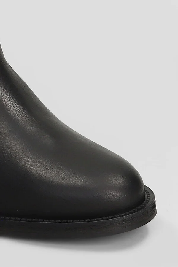 Ankle Boots Inside Wedge In Black Leather - Image 5