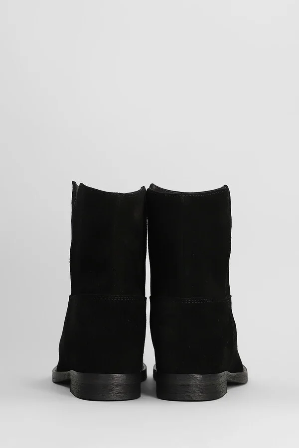Ankle Boots Inside Wedge In Black Suede - Image 4