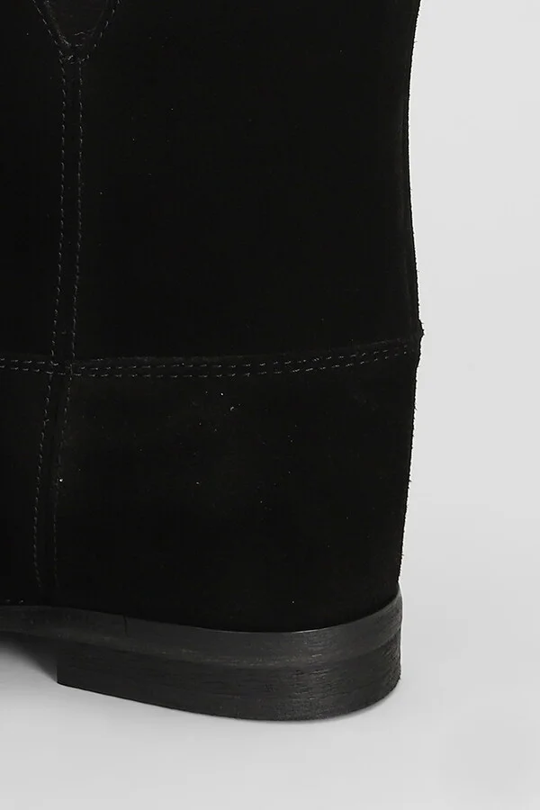 Ankle Boots Inside Wedge In Black Suede - Image 5