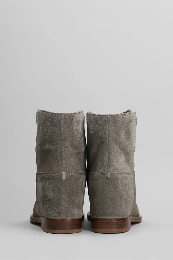 Ankle Boots Inside Wedge In Grey Suede - Image 4