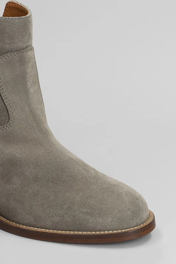 Ankle Boots Inside Wedge In Grey Suede - Image 5