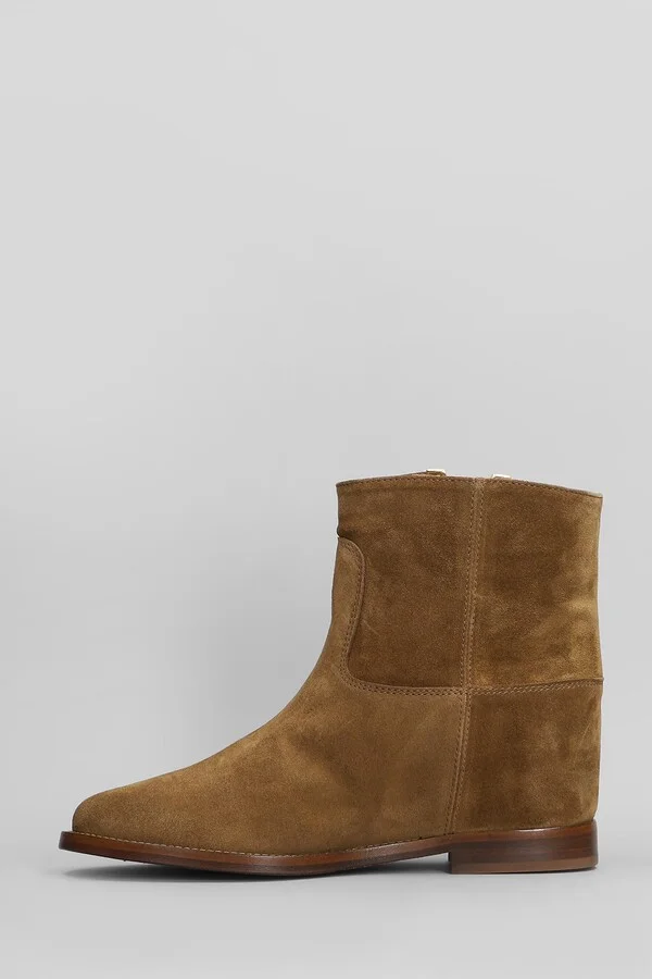 Ankle Boots Inside Wedge In Leather Color Suede - Image 3