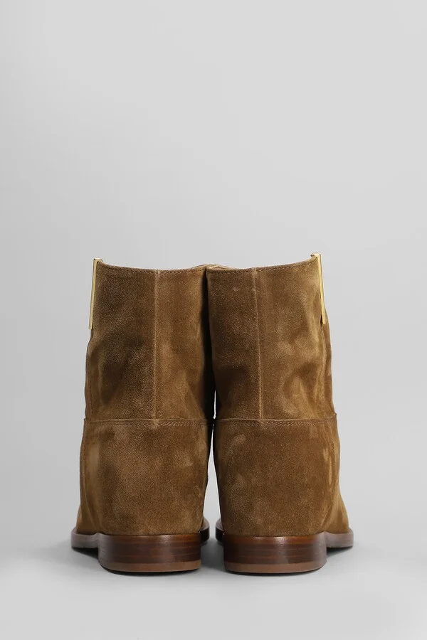 Ankle Boots Inside Wedge In Leather Color Suede - Image 4