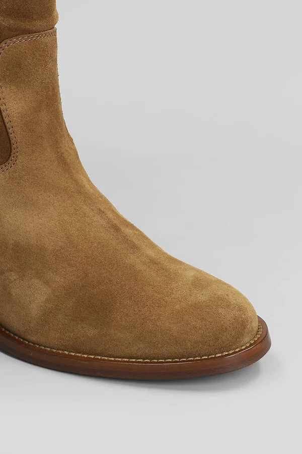 Ankle Boots Inside Wedge In Leather Color Suede - Image 5