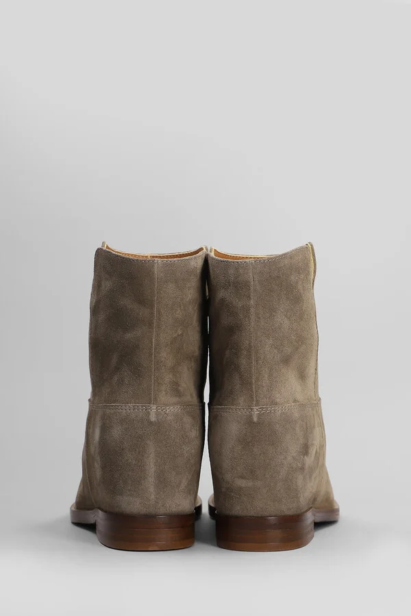 Ankle Boots Inside Wedge In Taupe Suede - Image 4