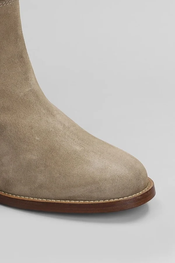 Ankle Boots Inside Wedge In Taupe Suede - Image 5