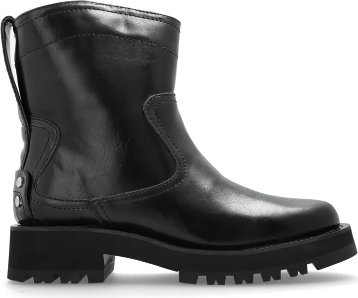 Ankle Boots Made Of Eco Leather, , - Black