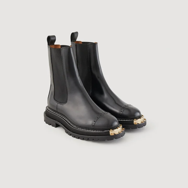 Ankle boots with notched sole - Image 2