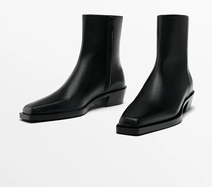 Ankle Boots With Square Toe - Image 3
