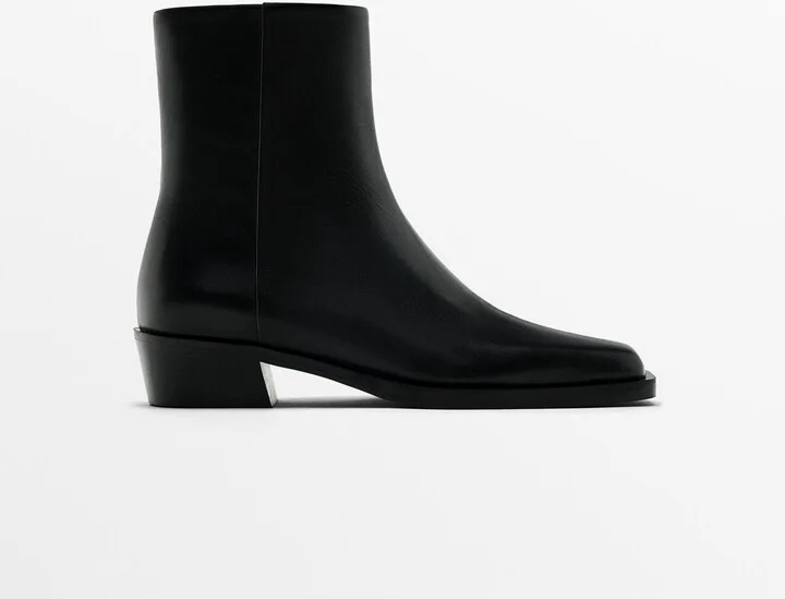 Ankle Boots With Square Toe