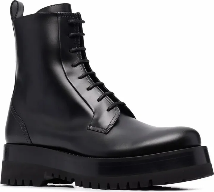 Ankle-Length Lace-Up Boots - Image 2