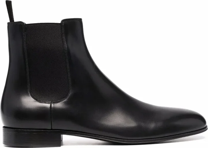 ankle-length leather Chelsea boots