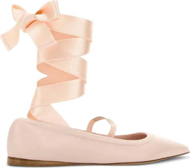 Ankle-Ribbon Ballet Flats - Image 3