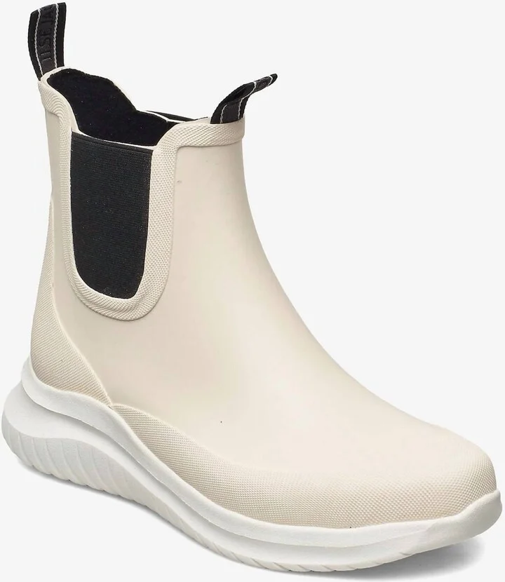 Ankle Rubber Boot In Milk Creme