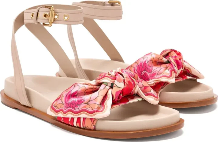 Ankle-Strap Bow Flat Sandals - Image 2