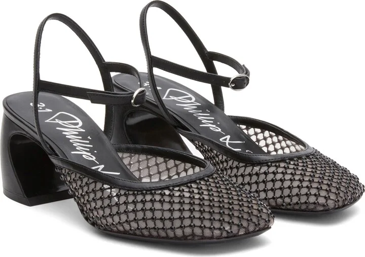 Ankle Strap Crescent Heel Pump