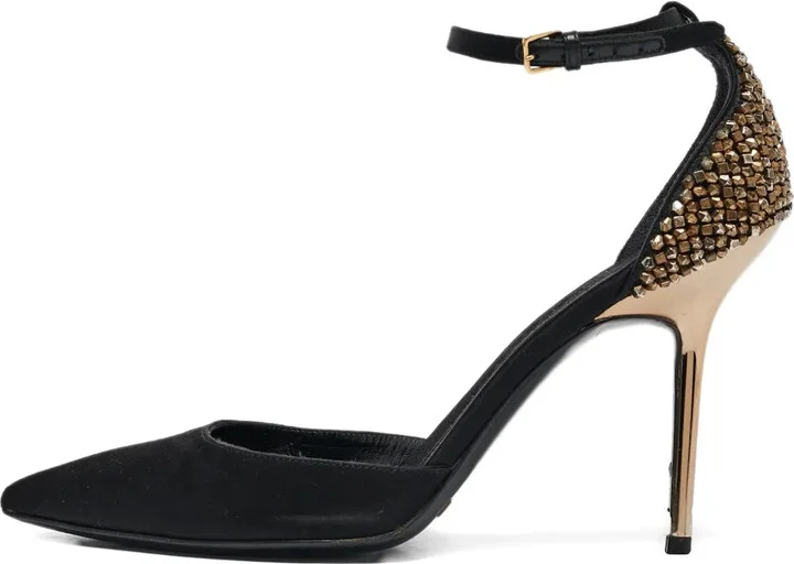 Ankle-Strap Embellishment Pumps