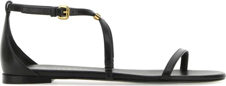 Ankle-Strap Leather Sandals