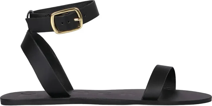 Ankle-Strap Leather Sandals