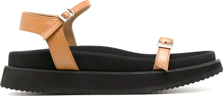 Ankle-Strap Leather Sandals