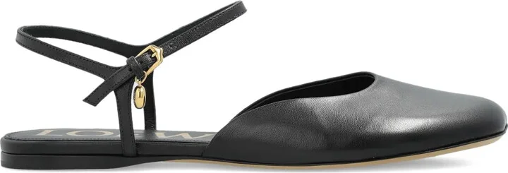 Ankle-Strap Leather Trainers