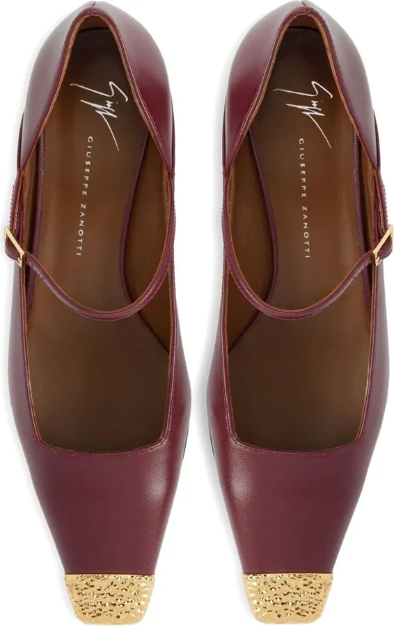 Ankle-Strap Metallic-Toe Pumps - Image 3
