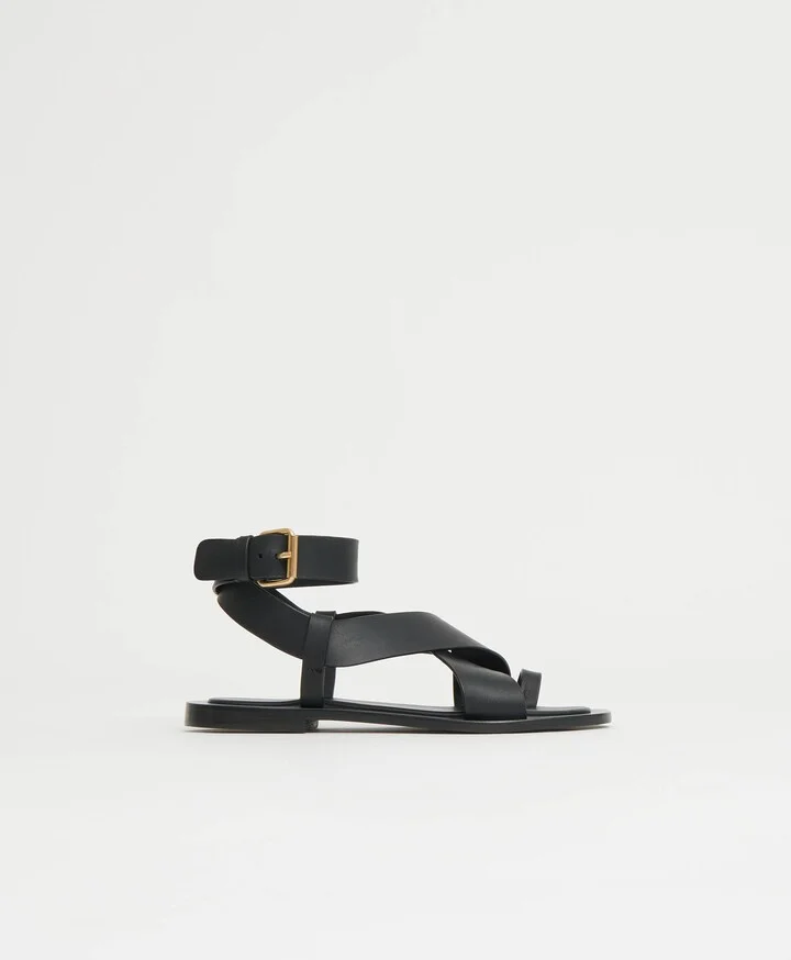 Ankle Strap Sandal - Black