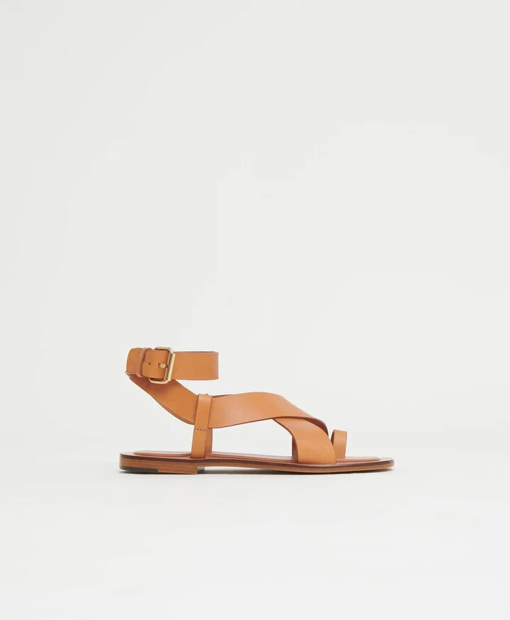 Ankle Strap Sandal - Cammello