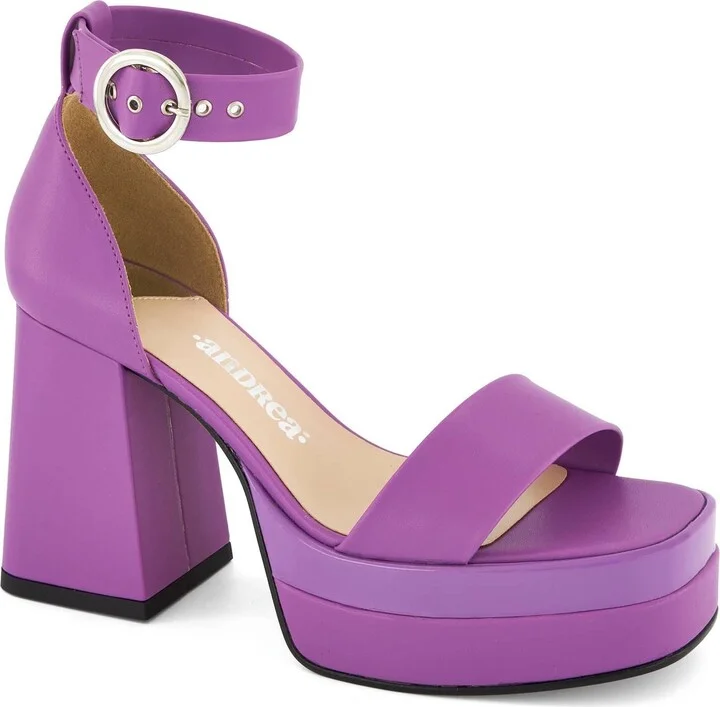 Ankle Strap Sandal With Round Buckle