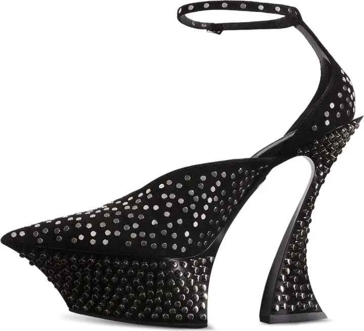 Ankle-Strap Studded Mules - Image 2