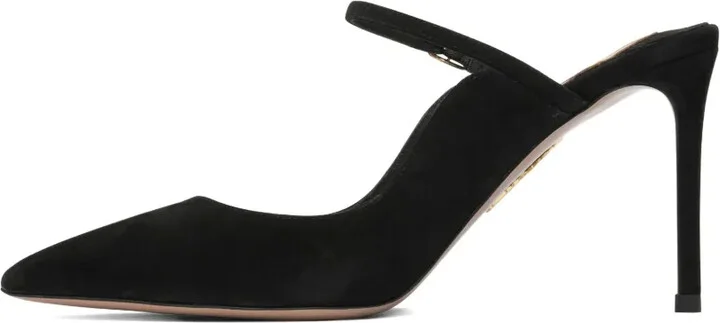 Ankle-Strap Suede Pumps - Image 5