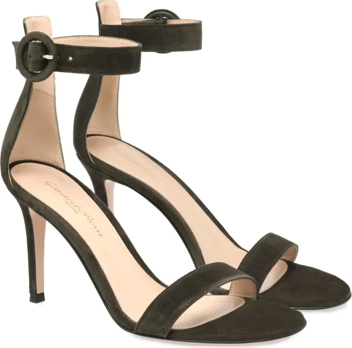Ankle-Strap Suede Sandals - Image 2