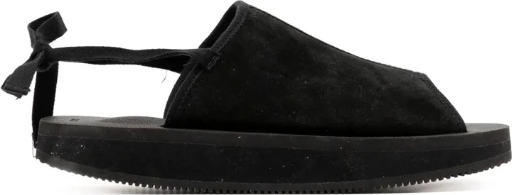 Ankle-Strap Suede Sandals