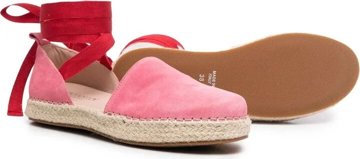 Ankle-Strap Suede Sandals