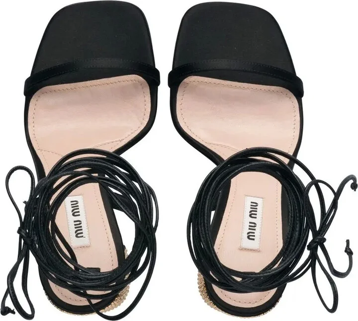 Ankle Tie-Fastening Glitter Sandals - Image 4
