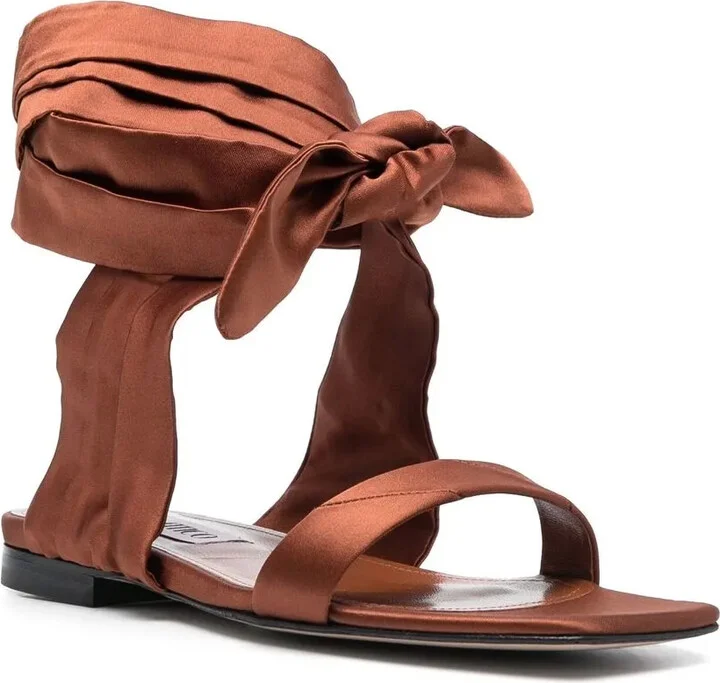 Ankle-Tie Flat Sandals - Image 2