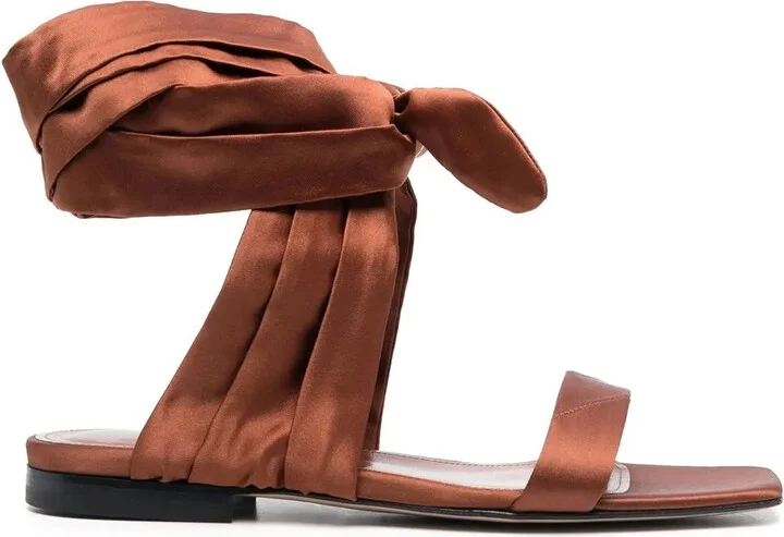 Ankle-Tie Flat Sandals