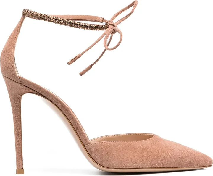 Ankle-Tie Pointed Pumps