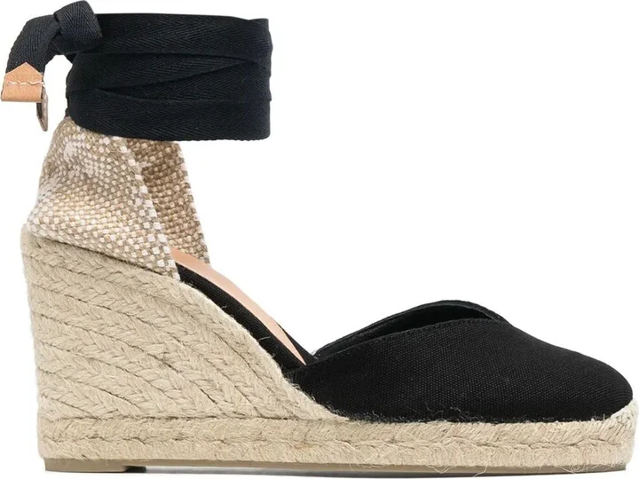 Ankle-Tied Espadrille Wedges