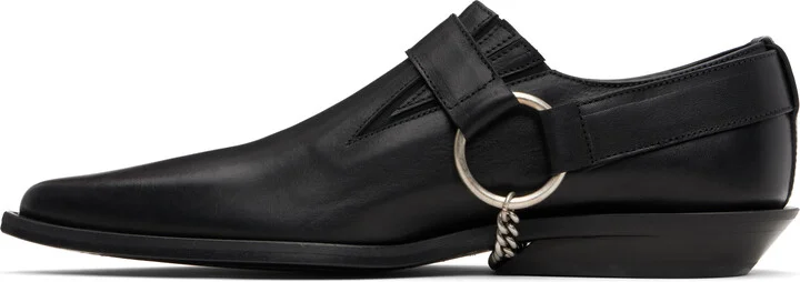 Ann Demeulemeester Black Danby Pointy Cowboy Loafers - Image 3