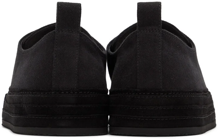 Ann Demeulemeester Black Denim Gert Sneakers - Image 2
