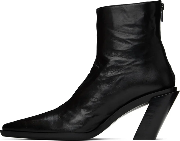 Ann Demeulemeester Black Florentine Boots - Image 3