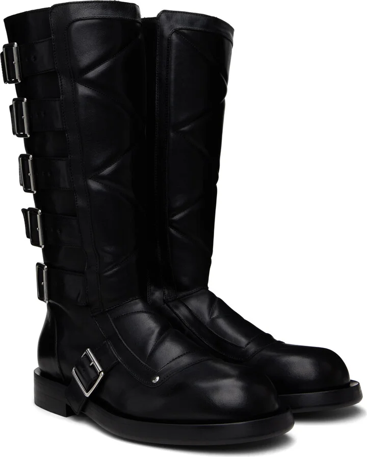 Ann Demeulemeester Black Jace Biker Boots - Image 4