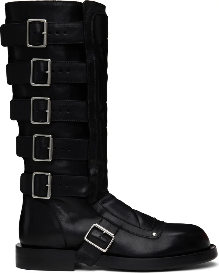 Ann Demeulemeester Black Jace Biker Boots