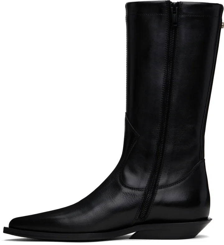 Ann Demeulemeester Black Jani Pointy Cowboy Boots - Image 3