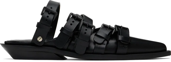 Ann Demeulemeester Black Kalla Pointy Mules